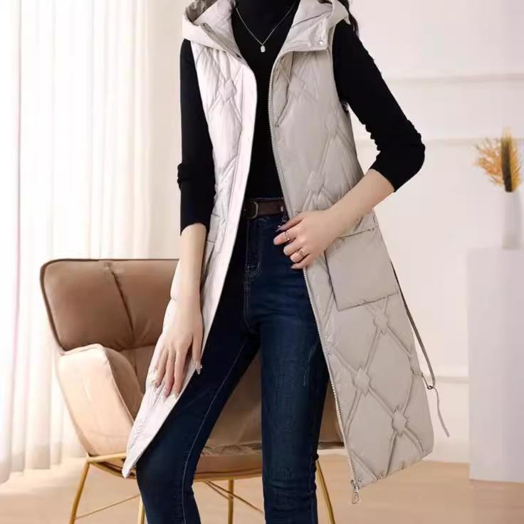 Autumn and winter counter women's clothing fashion trend slim-fitting long warm vest cotton clothes