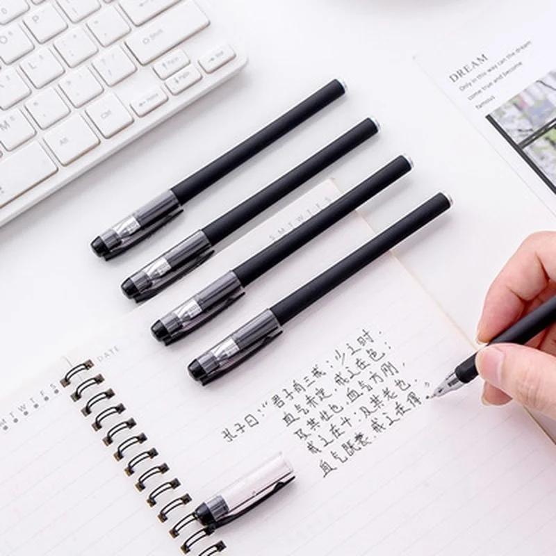5pcs 0.5mm Gel Pen Black Matte Office Pen Writing Stationery Water Pen Student Exam Special Pen Office Accessories Stationary