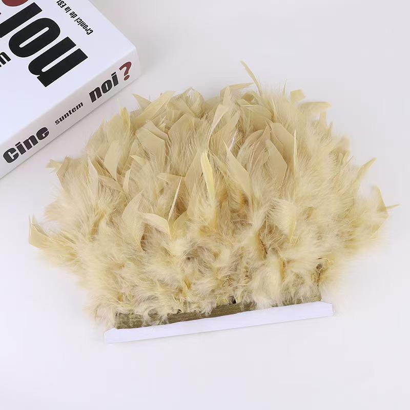 Turkey Feather Trim for DIY Stage Costume & Skirt Decoration