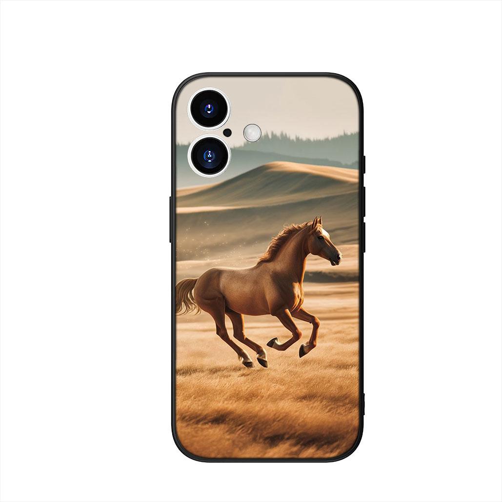 

Running Wild Free Horse Phone Cover Case for Apple iPhone 17 16 15 11 Pro XS Max XR 6 7 8 Plus + SE 2020 5 16E Casing iPhone SE 2020