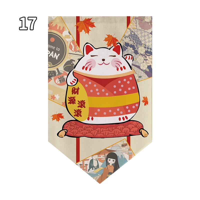 Kitchen Decor Horizontal Curtain Lucky Cat Partition Restaurant Shop Door Head Curtain Pennant Bedroom Hanging Half Curtain