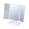 Comolife LED Mirror with Magnifying Mirror Actress Wide 3-Way Glass, Stand, Mirror, 2x/3x Magnification, Tabletop, Light,