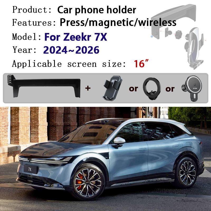 LHD 16" Per Zeekr 7X Accessori 2024 2025 2026 Supporto per Telefono Auto Supporto Regolabile Schermo Supporto Cellulare Staffa Supporto Interno