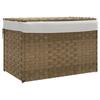 VidaXL Laundry Basket with Lid 55.5x35x34 Cm Woven Resin 372049