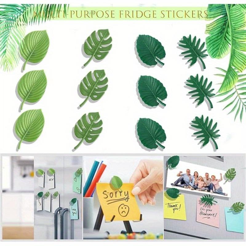 4 ks Magnetů na lednici ABS Mini Samolepky na lednici Vodotěsné Upevňovací Magnety na lednici Tropické listy Samolepky na lednici