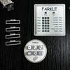 Farkle Dice Tray And Storage Case Classic Board Game Set with Embedded Scoring Combinations Dice Scoreboard for Family Game Night