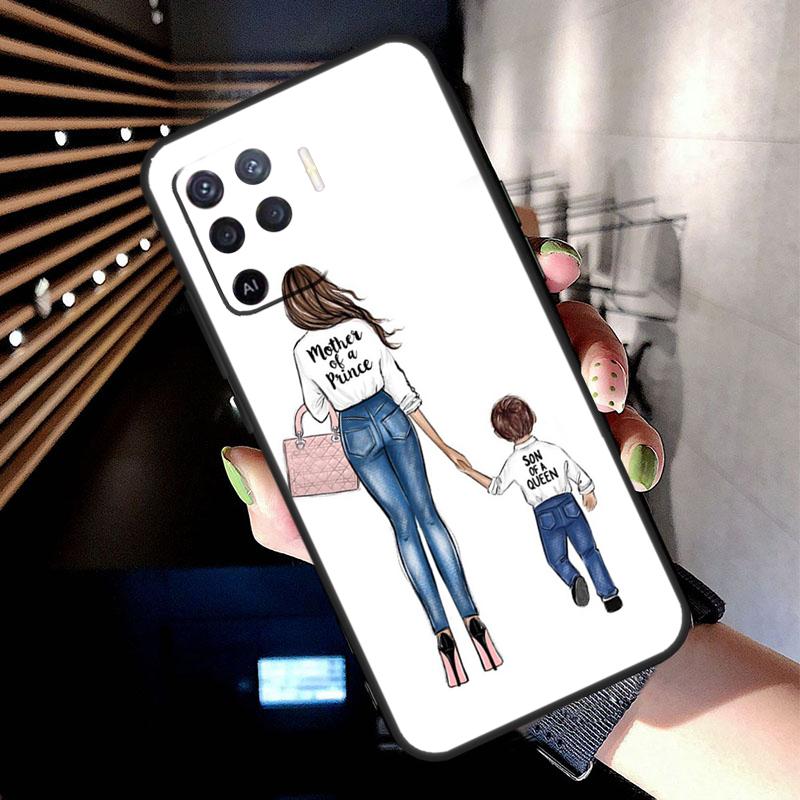Super Mom Baby Girl Son Daughter Case For Oppo A78 A98 A18 A38 A58 A60 A80 A40 A77 A57 A17 A74 A54 A94 A96 A76 A16 A15 A5 Pro
