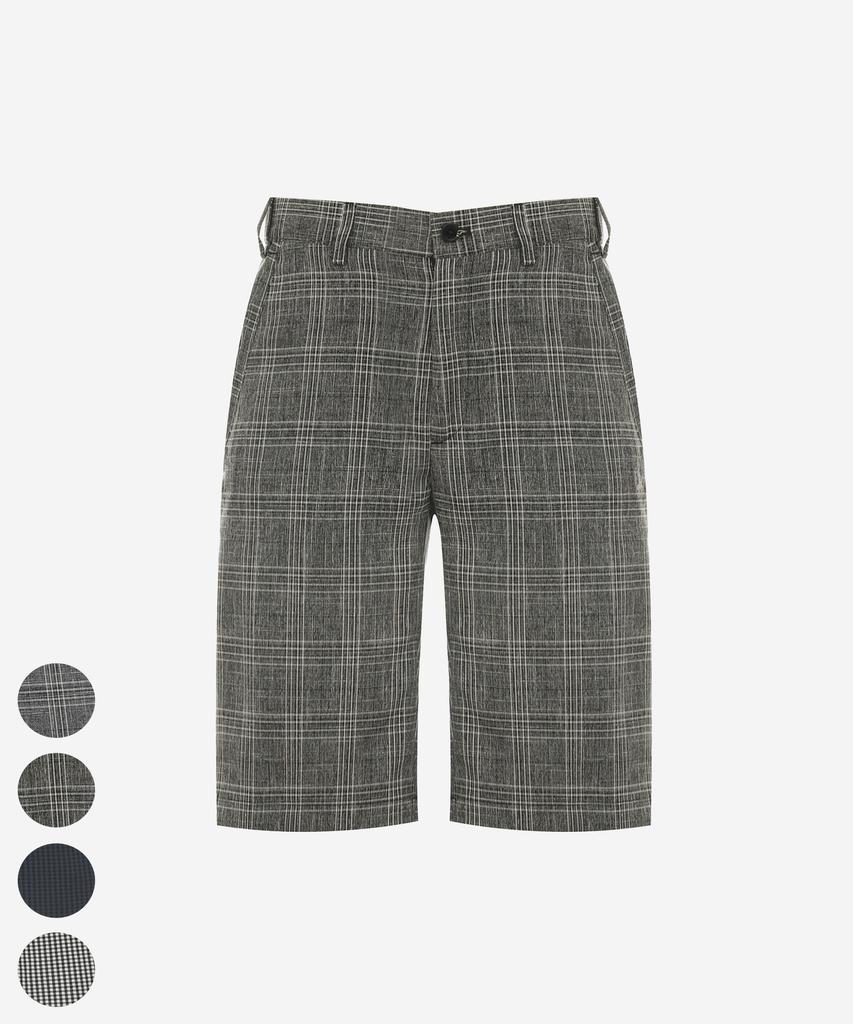 BHPOLOCLUB Men'S Ice Check Hidden Elastic Waist Half Pants Sl569 (Type B)