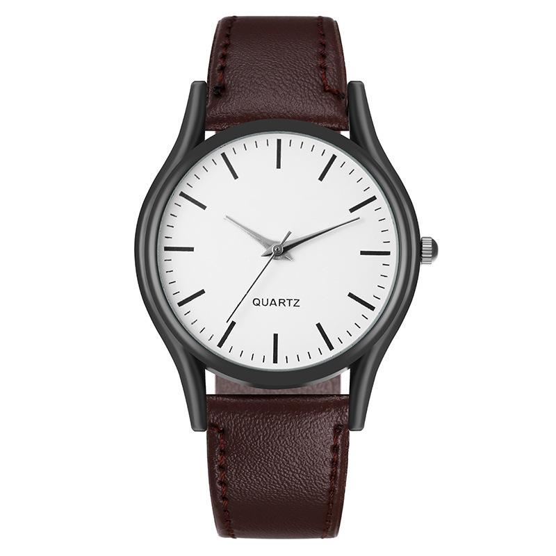 New Couples Watches Leather Strap Minimalist Fashion Quartz Wristwatches Multiple Colors for Loved Ones Gift Parejas Montre