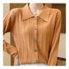 Navava Women Simple Daily Long Sleeve Collar Knit Cardigan Nk2323