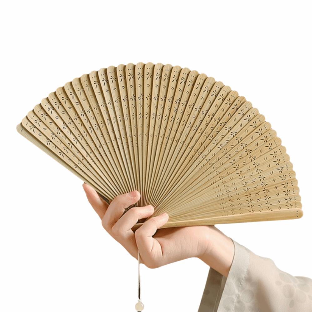 Portable Retro Hand Fan Elegant Classical Folding Fan Chinese Style Folding Bamboo Fan Home Decor