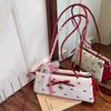 Ribbon Bow Lace Shoulder Bag Sweet Y2K Underarm Bag Portable Armpit Bag  School