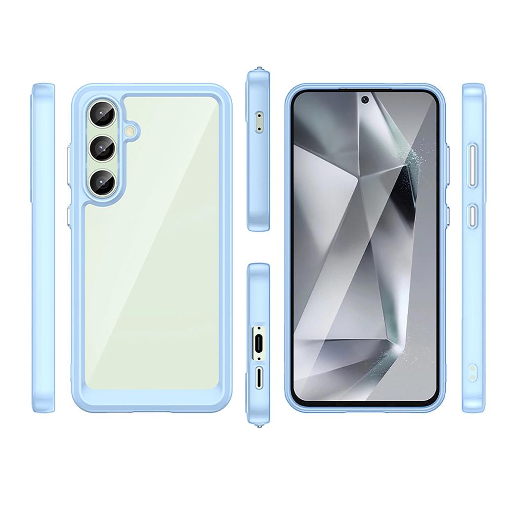 Etui Silikonowe Outer Space Case Z Żelową Ramką Do Samsung Galaxy S24 Fe - Niebieskie