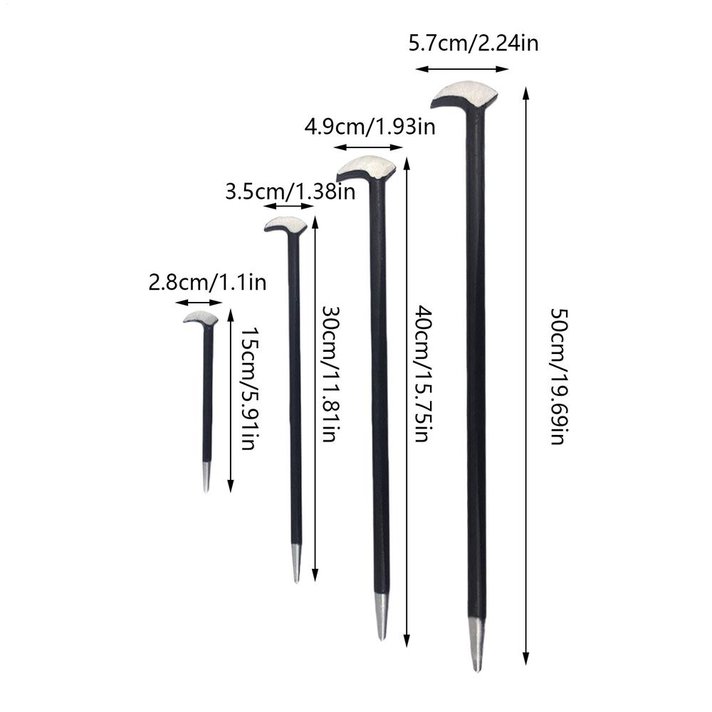 Pry Bar Set Heavy Duty Prybars Set Crow Bar 4X Mechanic Pry Bar Nail Puller Hand Tools Double-Ended Pry Bar Tool For Machinery