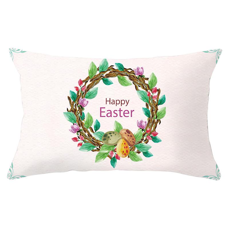 Easter Lumbar  Pillowcase Decorative Sofa Cushion Case Bed Pillow Cover Home Decor Car Cushion Cover Rabbit Pillow Case 30*50cm
