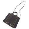 Used AUTHENTIC Chloe 2WAY Woody Small Tote Bag Hand Bag Navy/Black Leather