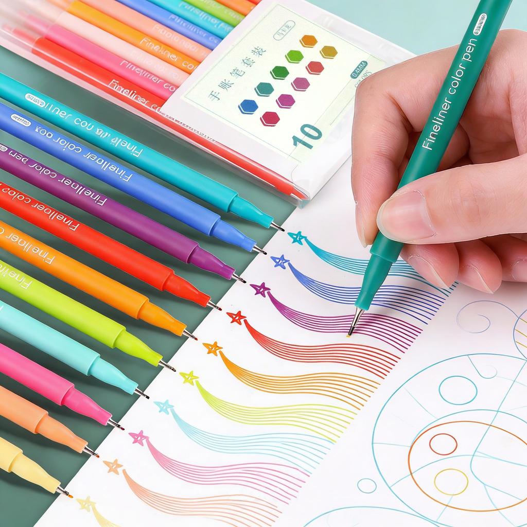 Set di 40 Penne Fineliner Impermeabili Durevoli Marcatori Manga per Disegno Arte Schizzi Cancelleria Materiale Scolastico