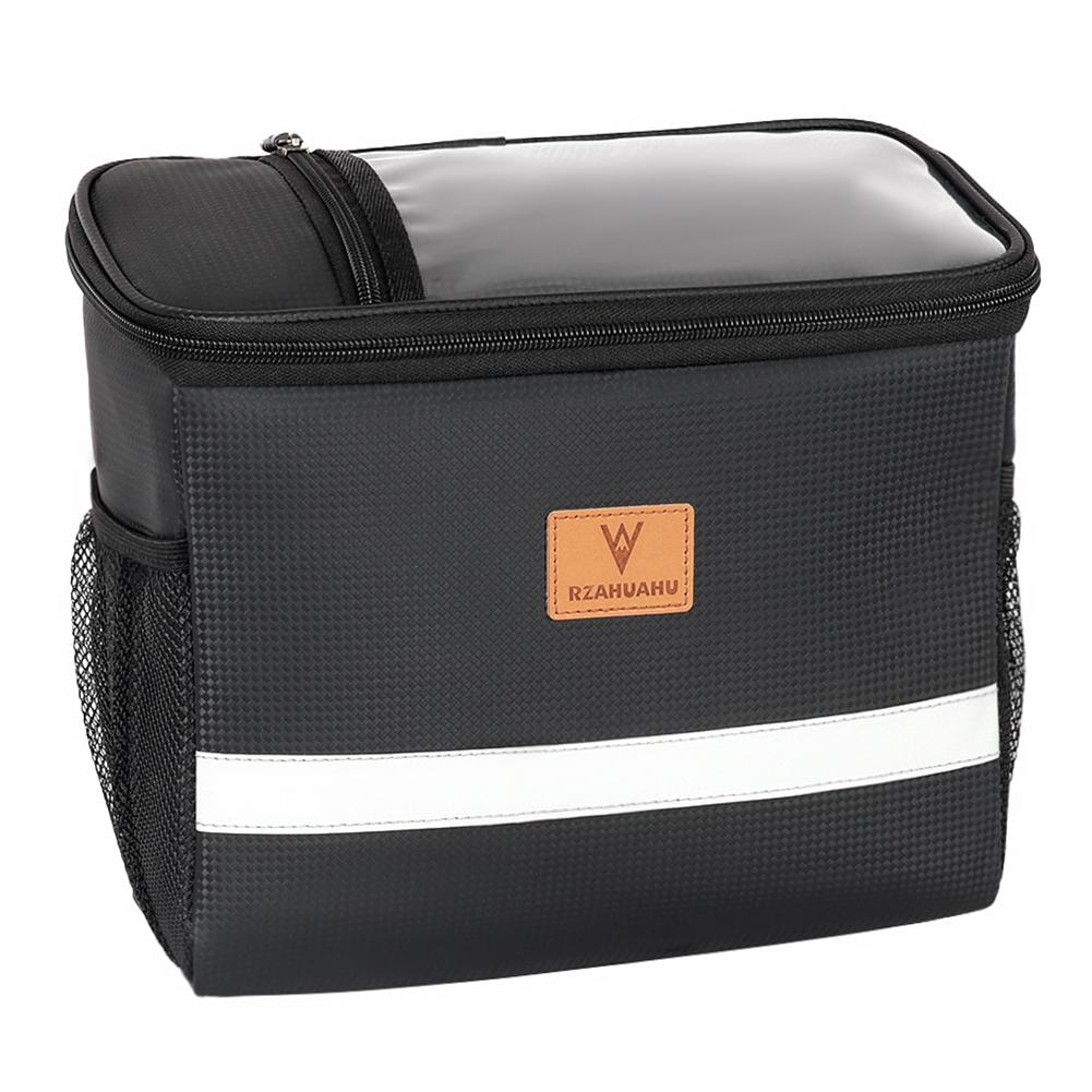 8L Bike Insulated Bag Large Capacity Touch Screen Bike Front Storage Bag Waterproof with Reflective Strip for MTB Road Bike