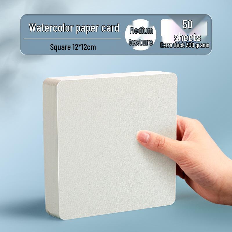 300g Cărți poștale acuarelă: Hârtie din pastă de lemn cu textură medie rotundă și pătrată