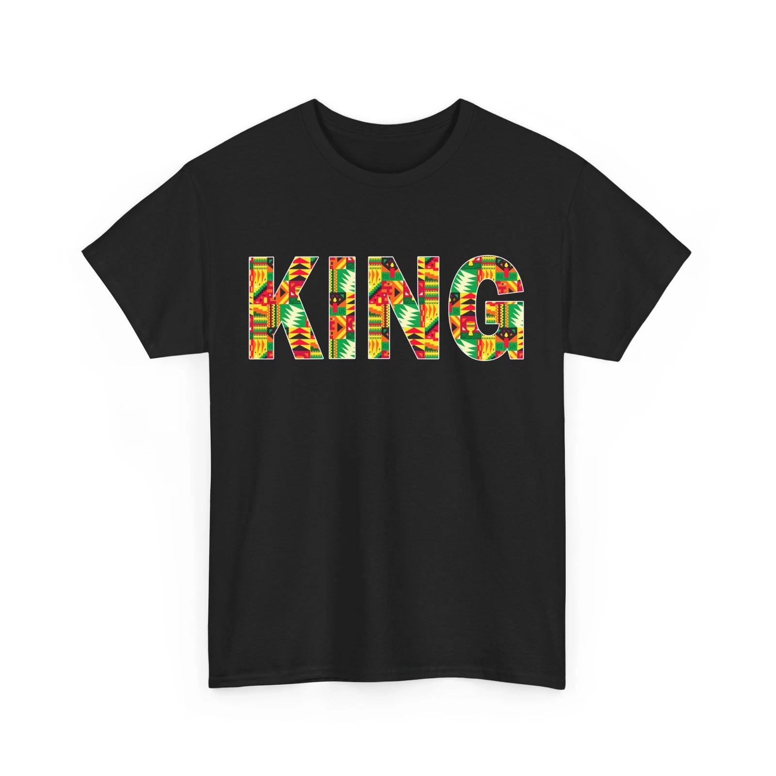 Black History Month King African Pattern Boys Men Proud T-Shirt M