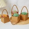 WTEMPO Reusable Foldable Paper Gift Bags with Rope Handles Small Plant Portable Packaging Bags Party Decor Favor Treat Bags