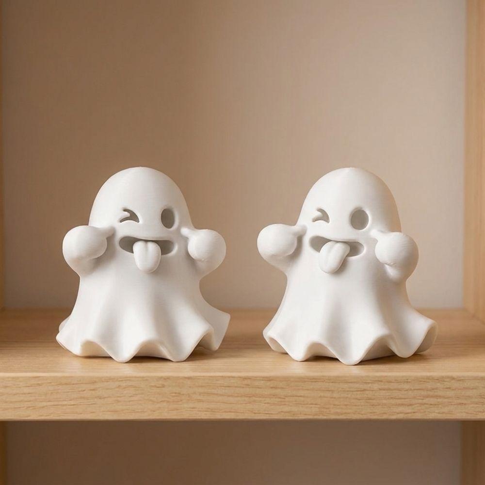 Fun Expression Cute Ghost Statues Mischievous Mini Ghost Ornaments Gift for Friend