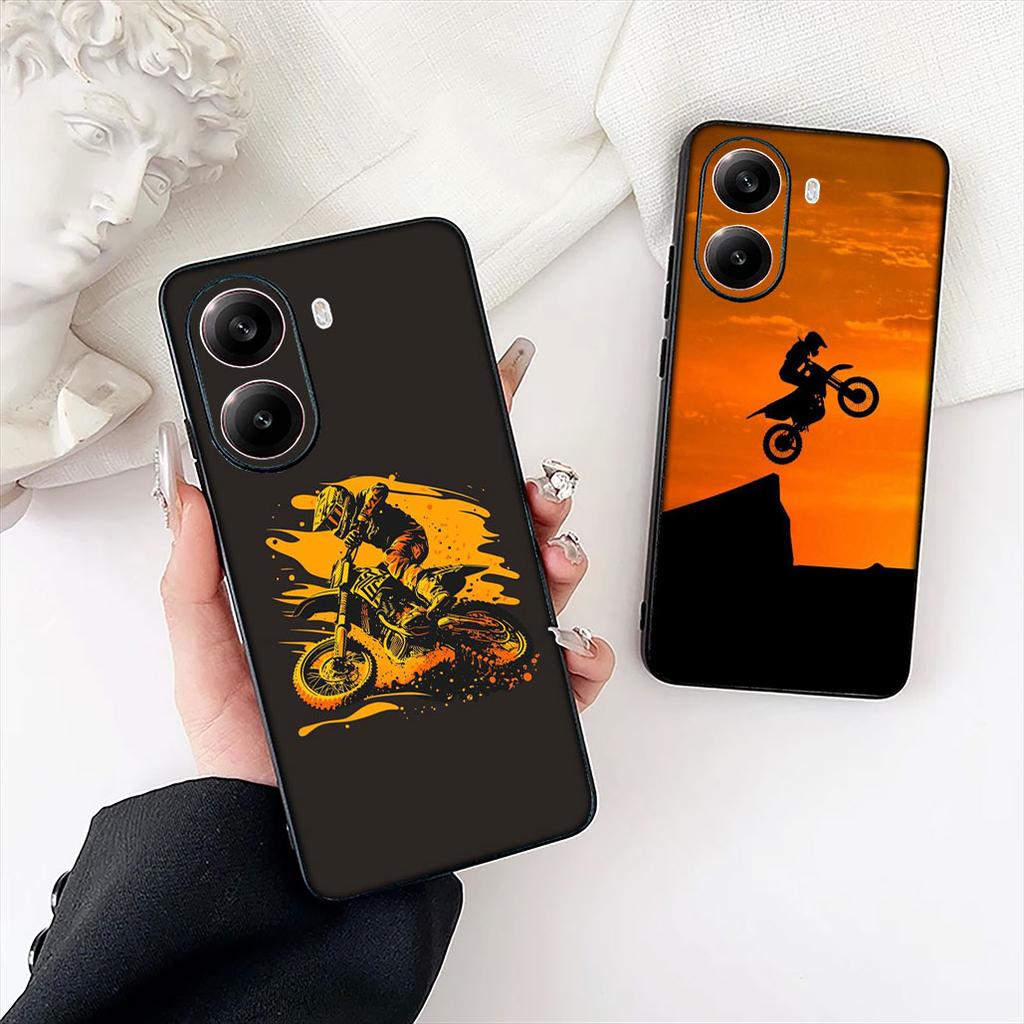 Moto Cross Motorcycle Sports Cover for Xiaomi Poco C85 C65 C75 X7 X6 M6 M8 F7 F8 Ultra F6 Pro Casing Coque Case