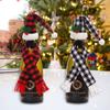 Table Decorations Christmas Wine Bottle Cover Xmas Gift Christmas Decoration Wine Bottle Bags Red Black Mini Christmas Hat