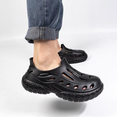 Hole Shoes Men'S Shit-Stepping Thick-Soled Sports Outdoor Beach Sandals Non-Slip, Wear-Resistant And Breathable Men'S Slippers Trendy