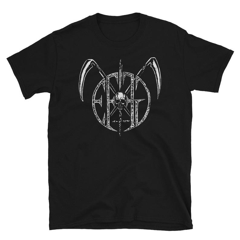 

230 Gsm 100% Cotton Effigy Grinding Metal Massacre Logo Shirt 3XL чорний
