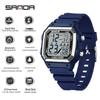Sanda Sports Waterproof Square Electronic Watch for Teens - Unisex Fashionable and Simple Design