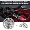 Bling Car Push Start Button Sticker, Sparkling Rhinestones Fully Protect Button Decorative Cover, Anti-Scratch Key Ignition &amp; Knob Bling Ring,