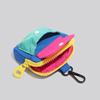 Tragbare Langlebige Reißverschluss Münzbörse Kontrastfarbe Kopfhörertasche Multifunktionale Geldbörse Schlüsselanhänger Tasche Tägliche Nutzung Dekoration Geschenk