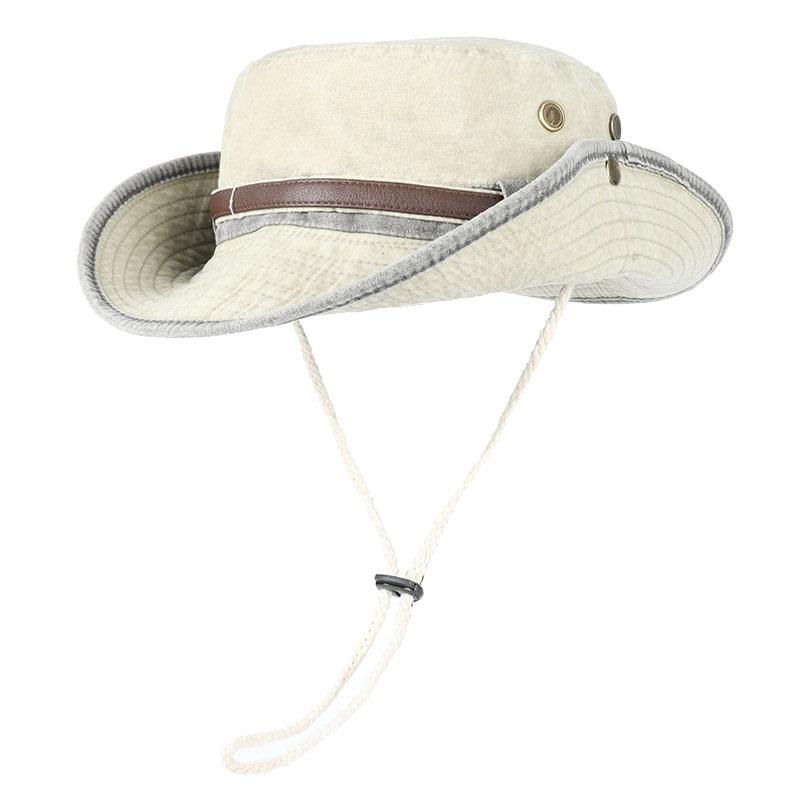 Bucket Hat With Leather Belt Men Women Sunhat 2026 Outdoor Fisherman Cap Summer Sun Protector Hats Panama Beach Protection Caps