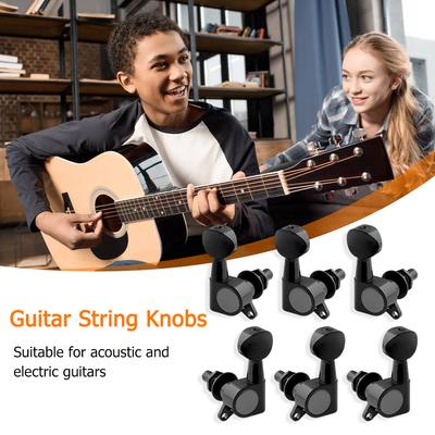 6ks plně uzavřených ladících kolíčků pro elektrickou kytaru, příslušenství pro hudební nástroje, ladící kolíčky pro lidovou akustickou kytaru, náhradní díly