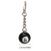 Bag Accessories Snooker Round Ball Billiards Keychain NO.8 Key Chain Lucky Black 8 Keyring Key Ring