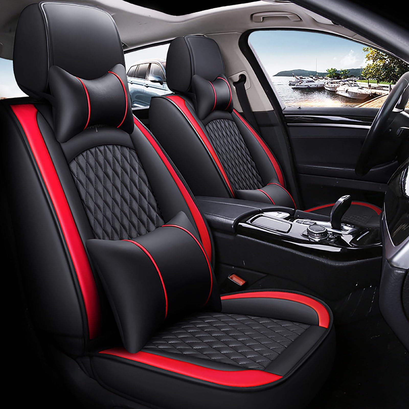 Применимо к автомобилю Subaru Levorg 1-го поколения типа Levorg VM4/VMG head and lumbar pillow чёрный