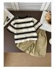 2025 Summer Boys' Pure Cotton Striped T-Shirt Set - Short & Half Sleeve Options