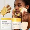 Turmeric Pads - Deep Cleansing & Moisturizing Facial & Body Pads with Turmeric & Nicotinamide - Non-Alcohol Formula, Unscented, for All Light Types