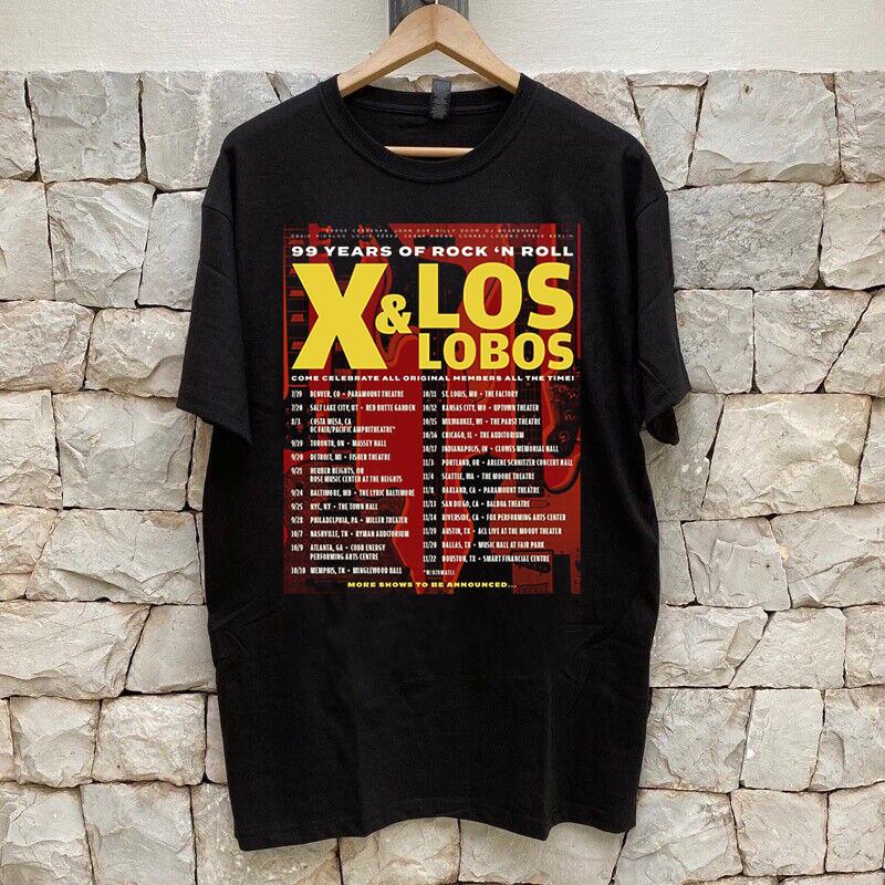 

Los Lobos and X the Band s 99 Years of Rock N Roll All sizes S-5XL Unisex T-Shirt XXXXL