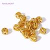 Brass 18K Gold Plated Hollow Twill Spacer Beads For Beading Jewelry Fittings,Beads Separators,DIY Jewelry Making Accessories