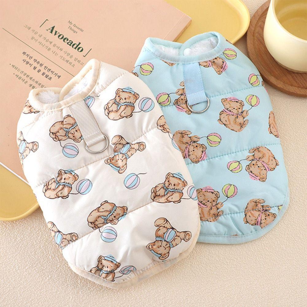Cute Bear Pet Dog Clothes Cat Clothes Teddy Bear Coat Fashion Puppy Clothes Vest  Pet Supplies