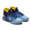 Converse G4 Round Toe Lace-up Mesh Fabric Mid-Top Practical Basketball Shoes Unisex Blue and Yellow
