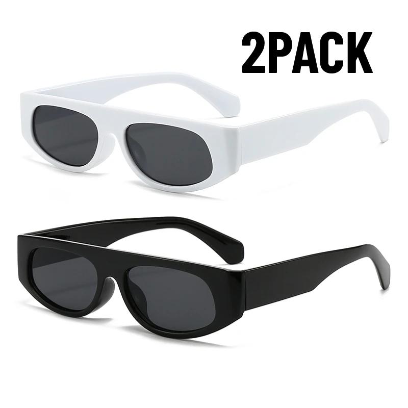 

1/2PACK Retro Rectangle Sunglasses Women Designer Fashion Small Frame UV400 Trend Glasses for Ladies