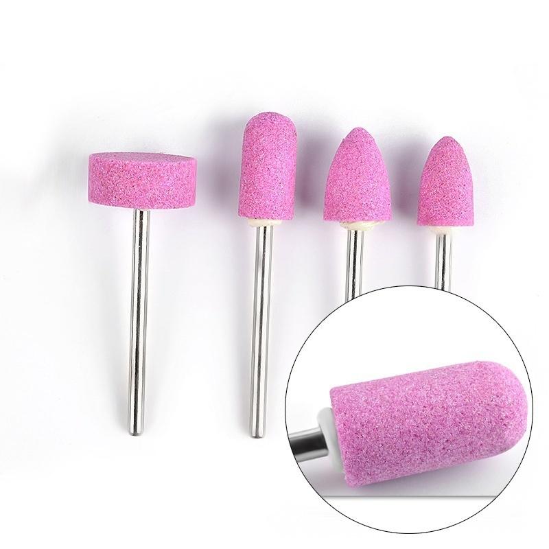 12Pcs Stainless Steel Ceramic Electric Machine Drill Bits File Nail Art Polishing Grinding Head Manicure Pedicure Tools Set