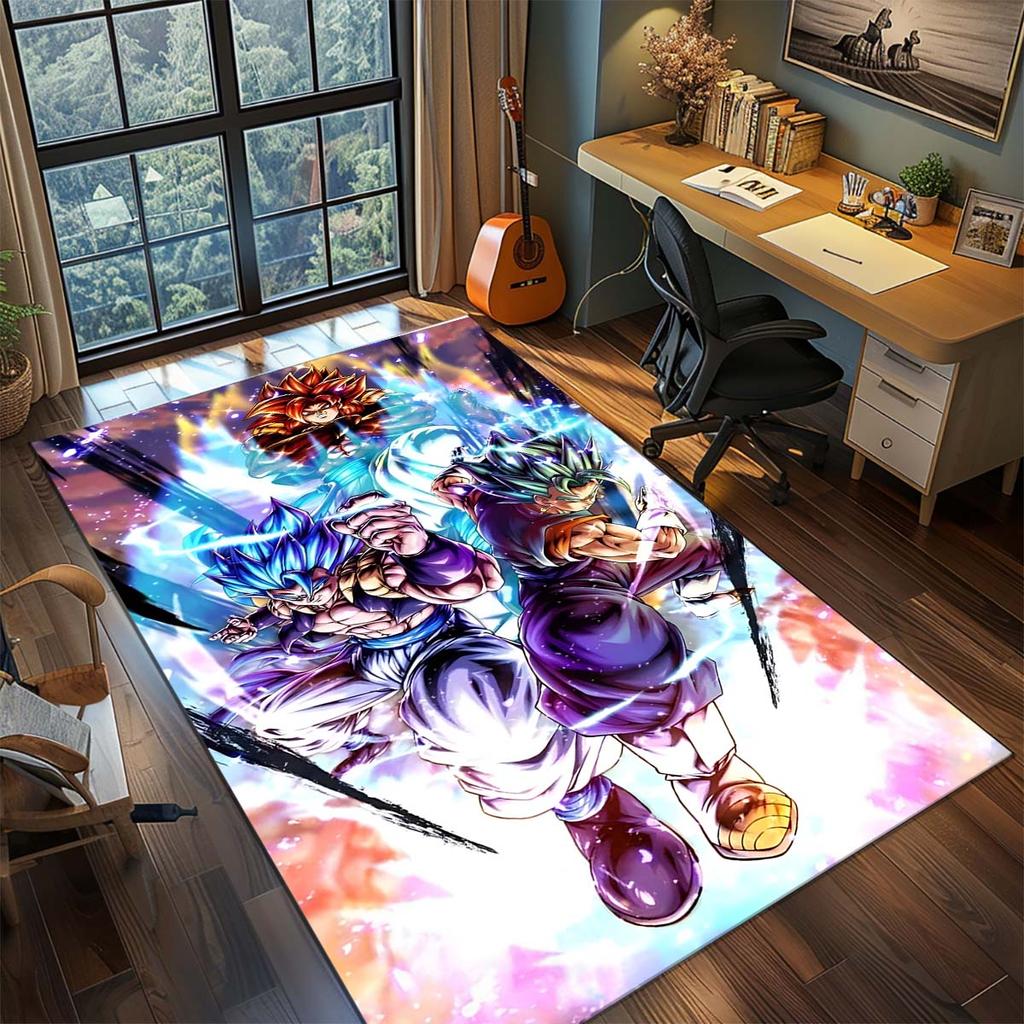 Dragon Ball Goku Anime Rug Carpet Large Area Rug Non Slip Washable Floor Mat Gamer Room Bedroom Home Decor -QJY