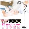 25w 8X 3 Color LED Magnifier Glass Rotated Len Facial Beauty Salon Nail Tattoo Magnifying Floor Stand Lamp Adjustable Light