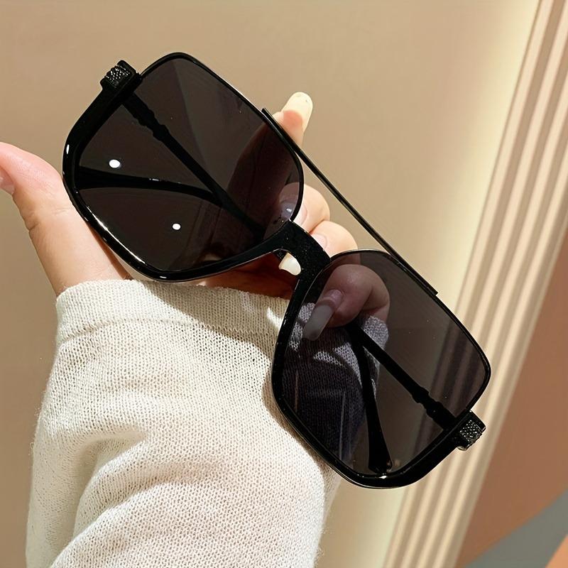 2 Pairs of Square Frame Fashionable Glasses Suitable for Both Men and Women UV Resistant Suitable for Hiking