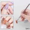 Multifunkční 7kolíková pero Nail Art Linky Malování Ohybná Rukojeť z Nerezové Oceli Nehty UV Gel Štětce Štětce Malířské Nástroje