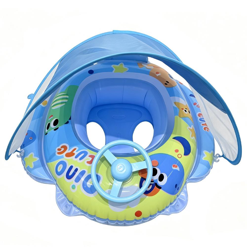 Xiao Lv Aufblasbarer Baby-Schwimmring mit abnehmbarem Sonnendach